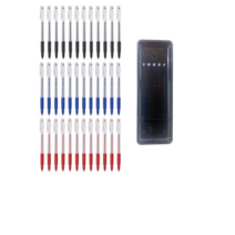 모나미 젤러펜 0.5mm 흑색 12p + 청색 12p + 적색 12p + 매표 펜접시 C형, 혼합색상, 148개