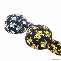 해적두건모자(프린팅)할로윈 파티모자 할로윈의상소품, 실버