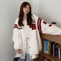 안나리야 오버핏 캐주얼 야구 점퍼 학생 바람막이 자켓 SH