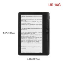 E북 E북리더기 이북 EBOOK 전자 책 리더 7 인치 HD TFT 스크린 디지털 MP3 오디오 음악 플레이어 태블릿 블랙 4GB EU 플러그, 16GBUS PlugUS Plug