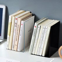 아크릴북엔드 책꽂이 책고정 북스탠드, 투명