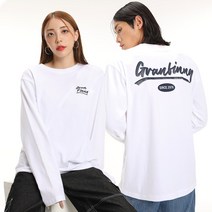그랜피니 남녀공용 롱슬리브 캘리그라피 긴팔 티셔츠 GFLT01