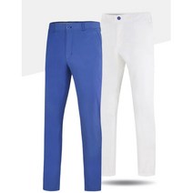 남성용 여름 세미핏 골프바지 블루 화이트 택1 골프연습복 클래식골프웨어