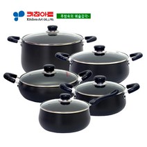 키친아트 쥬노(JUNO) 블랙경질냄비 곰통5종SET