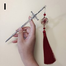 헤어메이크업 플라워비녀 포토 한복비녀 악세서리 브라이트레드 펜던트 검 머리핀 금속 헤어 스틱 여성용 DIY 스타일 디자인 도구 액세서리 빈티지 클립 색상 퍼플 블루 그린 핑크