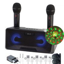 비즈 블루투스 스피커 듀엣 노래방 마이크 블랙, 최고급형 SW-NBF9000