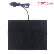 USB 충전 의류 난방 패드 5V 3 기어 전기 시트 온도 조절 난방 따뜻한 패드 조끼 재킷용, 09 1pcs shown