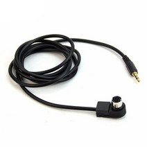 자동차 차량용 3.5mm 스테레오 미니 잭 알파인/JVC Ai-NET 4FT 100cm Aux 오디오 케이블 핸드폰 어댑터에, 01 Black