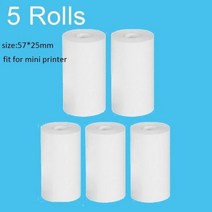 미니 접착 라벨 프린터 휴대용 열 블루투스 사진 인쇄 포켓 57mm 안드로이드 IOS., 5pcs white paper_CHINA, 5pcs white paper+5pcs white pa