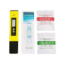 수질 PH 측정기 산도계 산도 측정기 0.01 고정밀 수질 테스터 0-14 측정 범위 수질 테스터, 노란색 pH 측정기