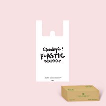 굿바이 플라스틱 손잡이봉투 [중] 21(M7) x 46 1000장 리그라운드 생분해 비닐봉투, 1000개