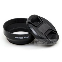 (HR) 메탈 렌즈후드 46mm(블랙/캡포함)-파나소닉 GF1/GF2/GH2의 20mm F1.7 렌즈용 후드-메탈후드