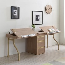 루이 2인 초등학생 각도조절책상 어린이 키즈 공부 핑크 쌍둥이 책상, 애쉬