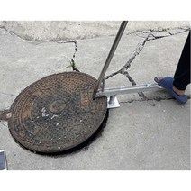 빠루 맨홀 뚜껑 개폐기 지랫대 주유소 오프너 발, 크로스 훅