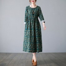 여성 우아한 캐주얼 느슨한 꽃 원피스