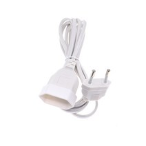 유럽 90 도 수 플러그-암 소켓 전원 연장 케이블 PC 컴퓨터 PDU 0.3m/0.6m/1.8m EU 2 프롱 벤드 앵글 코드, 1.8m White