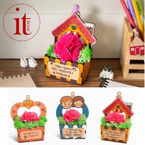 5월 가정의달 만들기 세트 어린이집 카네이션만들기 아동 미술 교구 재료 키트, 우리집