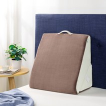 ZINUS 다기능 웨지 베개 베개 Wedge Pillow 딱딱한 브라운 56 × 30 × 56cm, 상세페이지 참조, 상세페이지 참조