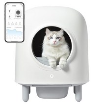 고양이 배변통 화장실 Petree 자동 고양이 쓰레기 상자 스쿠핑 없음 APP 제어 안전 보호 냄새 넓은 공간