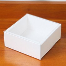 슬리브화이트상자/정사각(2개) 8x8x3.7cm