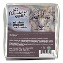 라이트마운틴 헤어 컬러 앤 컨디셔너 113g, Dark Chocolate, 4개입