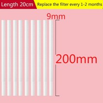 8x200mm9x200mm10x200mm는 1l2l3000ml 대형 가습기에 적합합니다. 아로마 필터 분무기 교체 면봉을자를 수 있습니다., 9mmx200mm, 10개