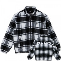 볼컴 남여공용 아치고로 체크 후리스