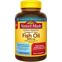 미국직구 Nature made Extra strength 트림을 줄인 오메가 3 어유 2800mg은 한을 하는 데 이 60카운트, 상세참조, 수량