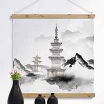 아트박스/꾸밈 ij495-우드스크롤_90CmX90Cm-한국전통