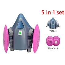 비재호흡마스크 3M 7502Falf 안면 호흡기 스프레이 가스 마스크 산업 안전 20915, 7502-2091 op2