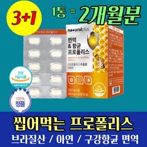 브라질 씹어먹는 프로폴리스 면역력에좋은음식 2개월 츄어블 산화아 염 면역력 항균 증 진 도움 알 약