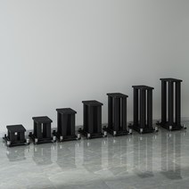 북쉘프 메탈 우드 철재 스피커 스탠드, 30x35x60, 블랙
