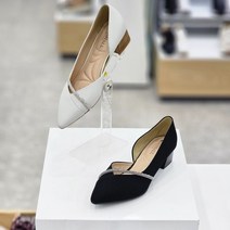 탠디 W123029 여성 4cm 사이드오픈 큐빅 포인트 펌프스 구두