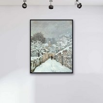 [더벨라] 시슬레 - 눈 내린 루브시엔느 Snow at Louveciennes 모던프레임 캔버스액자