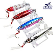 TAKEOFF 패스트 메탈지그 40g 광어 농어 삼치 갈치 어시스트 트레블훅, 40g/70mm, #01_레드-루미(야광)