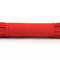 등산 로프 산악용 안전 밧줄 캠핑 줄 등반 끈 4 크기 dia.4mm 7 스탠드 코어 paracord 생존 낙하산 코드 하이킹 빨랫, 31미터, 빨간색