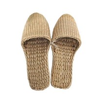 여름 밀짚 슬리퍼 신제품 손으로 짠 밀짚 여성용 슬리퍼 실내 슬리퍼 칼로링 슬리퍼 시원한 슬리퍼
