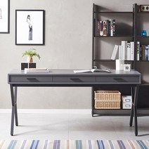 럭셔리 서재 넓은 서랍책상 160cm (3색) 컴퓨터 오피스 공부방 중학생 일자, 화이트