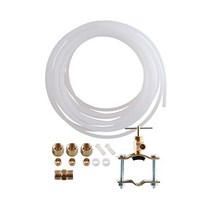 아이스 메이커 공급 라인 및 가습기 설치 키트 냉장고 냉동고용 0 6cm x 7 6m(1/4인치 25피트) 폴리 튜브 퀵 커넥트 안장 밸브 압축 피팅 어댑터 포함