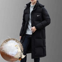 VIIBOY 2023 남성 탈부착 후드 롱패딩 코트 클래식 보온 순색 패딩 브랜드 코트