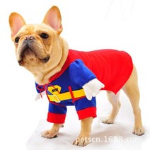 디즈니 강아지 옷 애견 슈퍼 히어로 치와와 복장 애완동물, M-back length 27cm, Superman