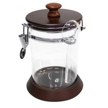 카페리아 나무/아크릴 커피보관용기 750ml, 혼합색상, 3개