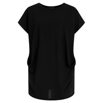 제이 심플 캡소매 루즈핏 티셔츠 9T-WSH-0806-블랙