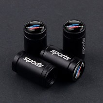 자동차 휠 너트 자동차 스타일링 성능 엠블럼 금속 휠 타이어 밸브 캡 장식 BMW 1 3 4 5 6 7E Z X Mline, 01 Black
