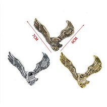 자동차엠블럼 이니셜 7cm X 3D 금속 자동차 스티커 독수리 엠블럼 배지 바디 데칼 오토바이 장식 스크래치, 03 Black