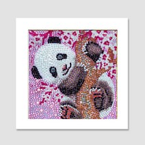 모모픽스페인팅 보석십자수 세트 15x15 동물 캐릭터, DA12 팬더