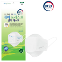 에어포레스트 방역마스크(KF94)(대형)(흰색), 화이트 100매