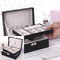 2단 액세서리 보관함 블랙 악세사리함 액세서리보관함 쥬얼리쇼케이스 미니어쳐소품 미니소품 아크릴소품 악세