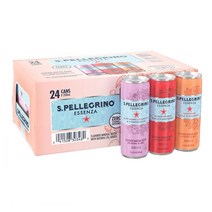 S. Pellegrino Essenza Flavored Mineral Water Pack 산펠레그리노 에센자 미네랄 워터 335ml 24개입 267oz