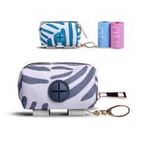 애완동물 산책용 배변봉투 풉백 휴대가방 리드줄, Grey